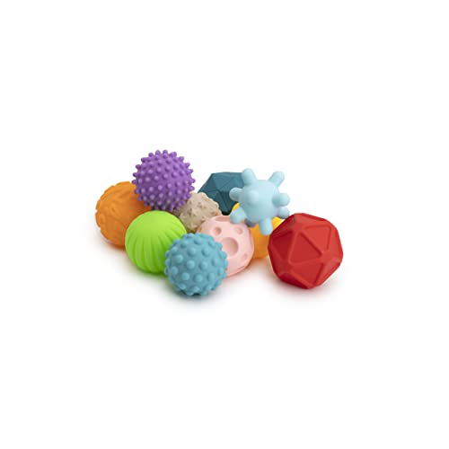 Tachan - Set de 10 Pelotas sensoriales, Fabricadas en Material Suave de Goma con Colores Diferentes y Texturas Diferentes para experimentar con los Sentido (785T00611)