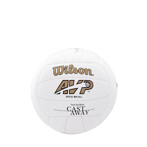 Wilson WTH4115XDEF Pelota de Voleibol Castaway Mini Mr Cuero sintético, Unisex Adulto, Blanco, Talla única