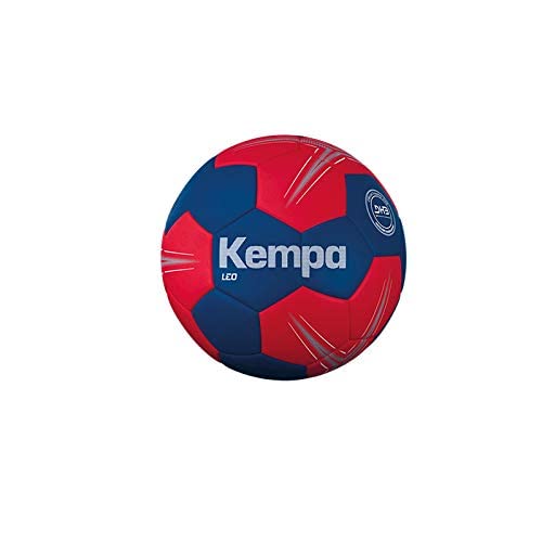 Kempa Leo balón de Entrenamiento Balonmano, Azul océano/Rojo lighthou, 1