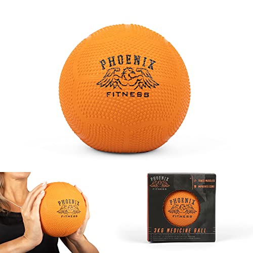 Phoenix Fitness RY929 - Balón Medicinal, Color Multicolor, Talla 3 kg