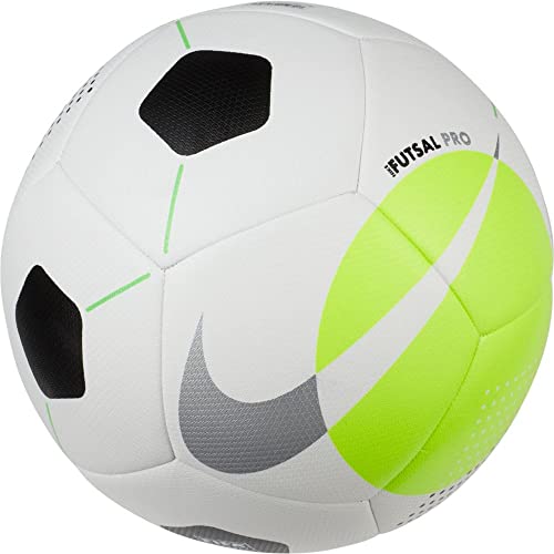 NIKE DH1992-100 Futsal Pro Recreational Soccer Ball Unisex Adult White/Volt/Silver Tamaño 0