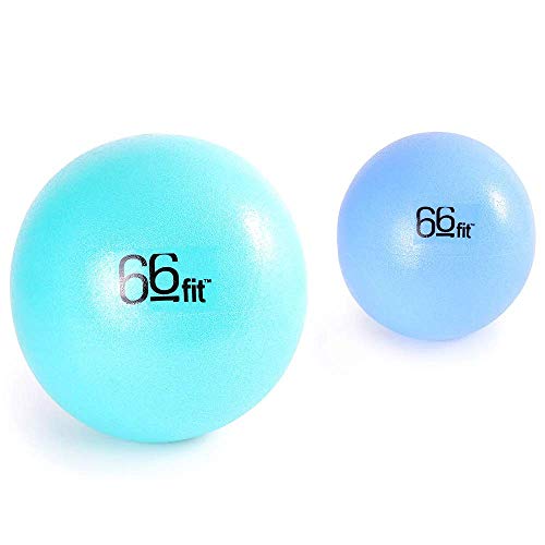 66FIT - Pelota de Pilates (2 Unidades, 20 y 25 cm), Color Azul y Turquesa
