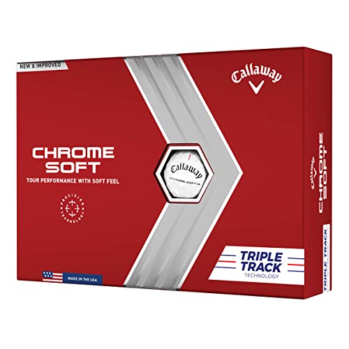 Callaway Chrome Soft Triple Track Golf Balls, Unisex-Adult, Blanco, M/L