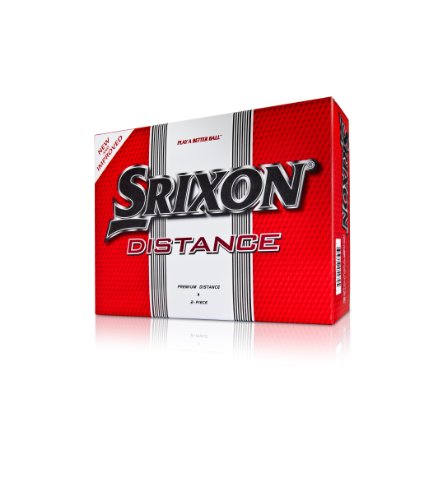 Srixon Distance - Bolas de golf, color blanco (12 bolas; 4 pack x 3 unidades)