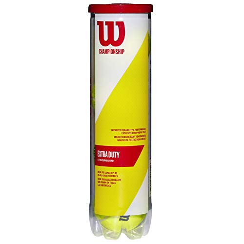 Wilson Championship Extra Duty Pelota-Unisex, Yellow, 4 Balls