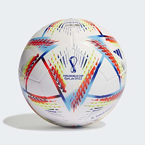 Balón de entrenamiento Adidas Al Rihla H57798, balones de fútbol unisex, Color Blanco/Multicolor, talla 5 EU