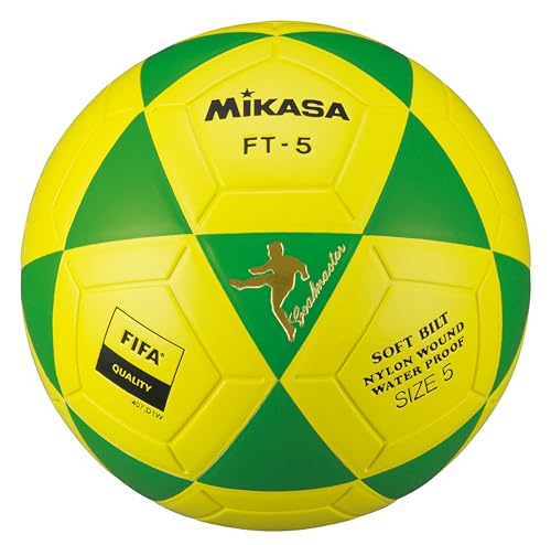 MIKASA Balón de fútbol - FIFA Quality - Color Verde y Amarillo