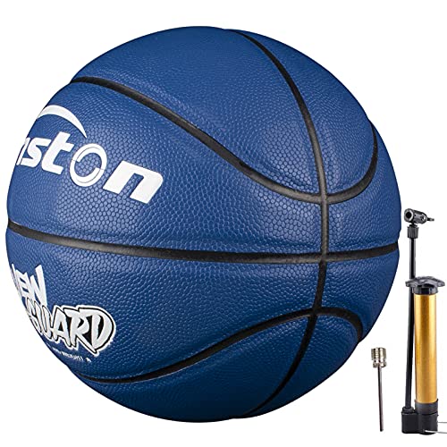 Senston Balones Baloncesto Tamaño 5 Cuero TPU Interior/Exterior Balon de Baloncesto para Principiantes con Inflador