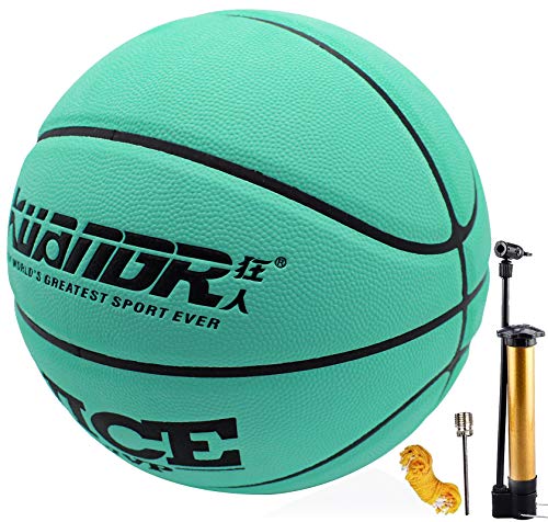 Senston Balón de Baloncesto Talla 7, Cuero PU Balon Baloncesto para Hombres, Interior Al Aire Libre Balon Baloncesto