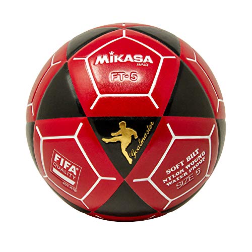 MIKASA FT5 Goal Master - Balón de fútbol, Color Negro y Rojo, Talla 5