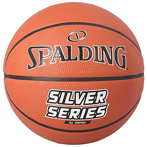 Spalding NBA Silver Outdoor 83-494Z Balón de Baloncesto, Unisex, Naranja, 7
