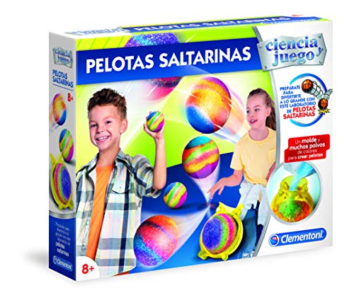 Clementoni- Pelotas Saltarinas Kit de Diencia para Niños, Multicolor (55286)