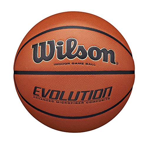 Wilson WTB0516XBEMEA Pelota de Baloncesto Evolution Cuero sintético Interior y Exterior, para Adultos, Naranja, 7