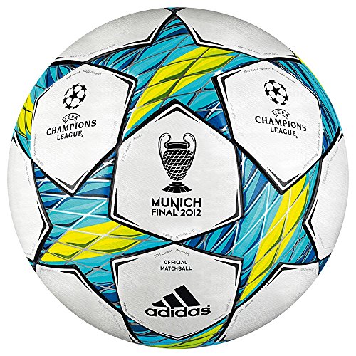 adidas x10555 Finale Munich - Balón de fútbol Multicolor White/Slime/Super Cyan s12/dark Indigo Talla:5