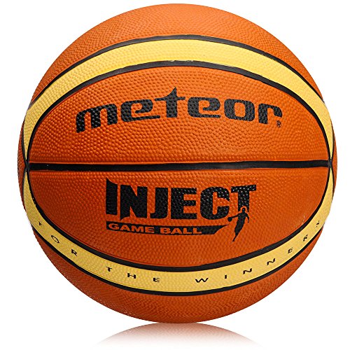 Meteor Balón de baloncesto tamaño 7 Perfecto para niños y adultos Inject
