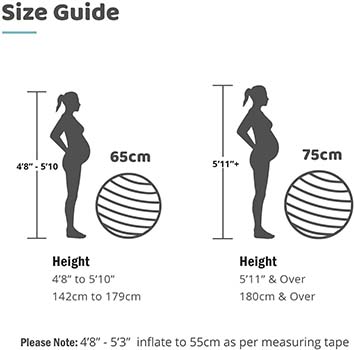 tamaño pelota pilates embarazo